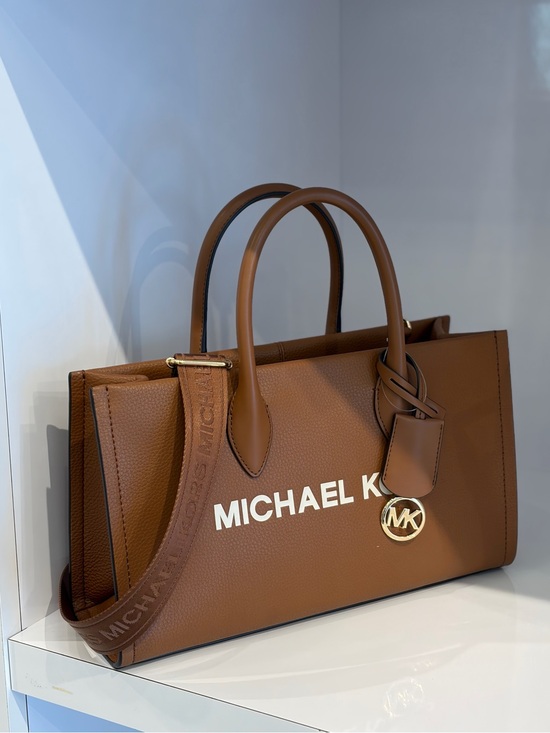 Michael Kors Handbags - Michael Kors Leather Medium Mirella Satchel Tote Bag Luggage